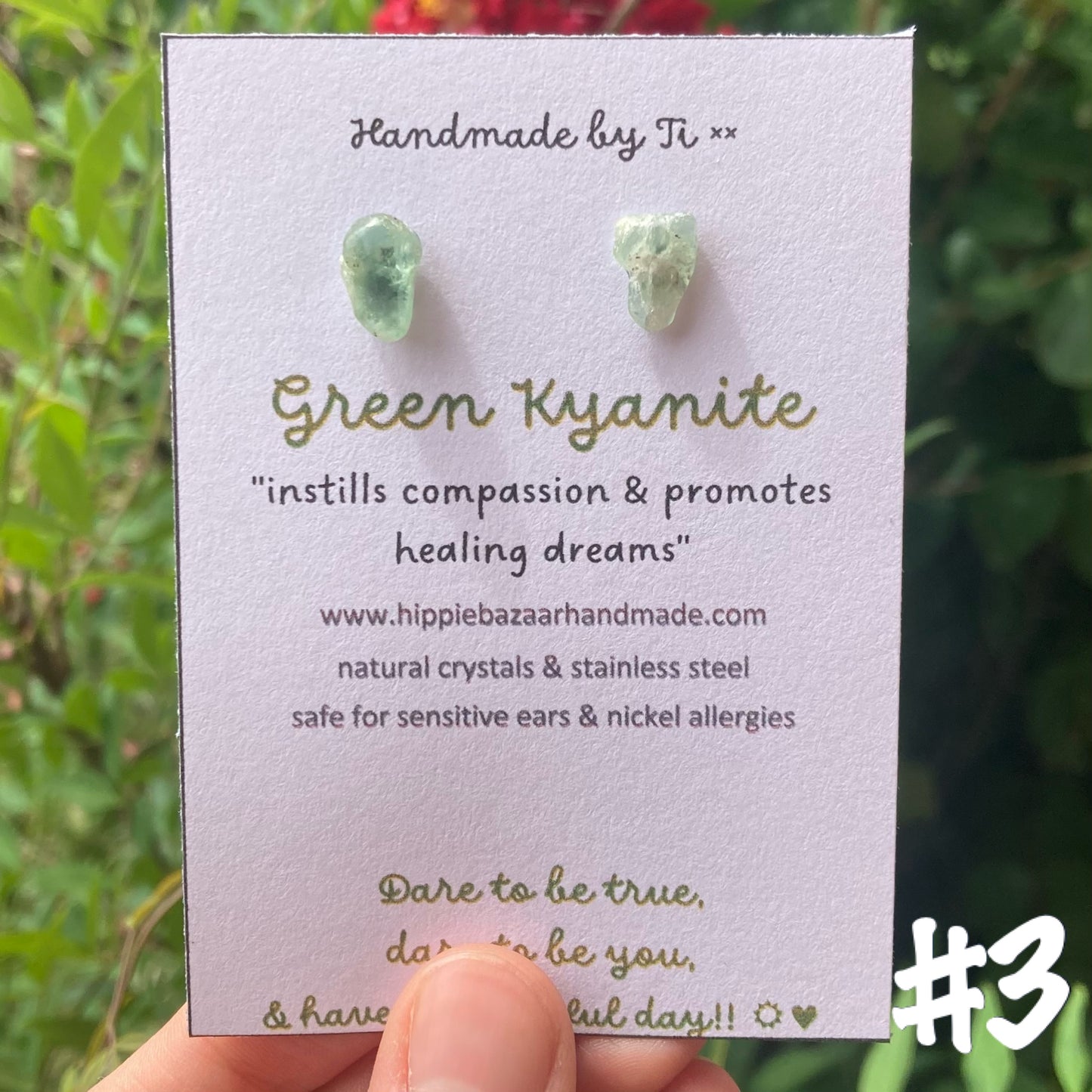 Green Kyanite Studs - Pick a Pair