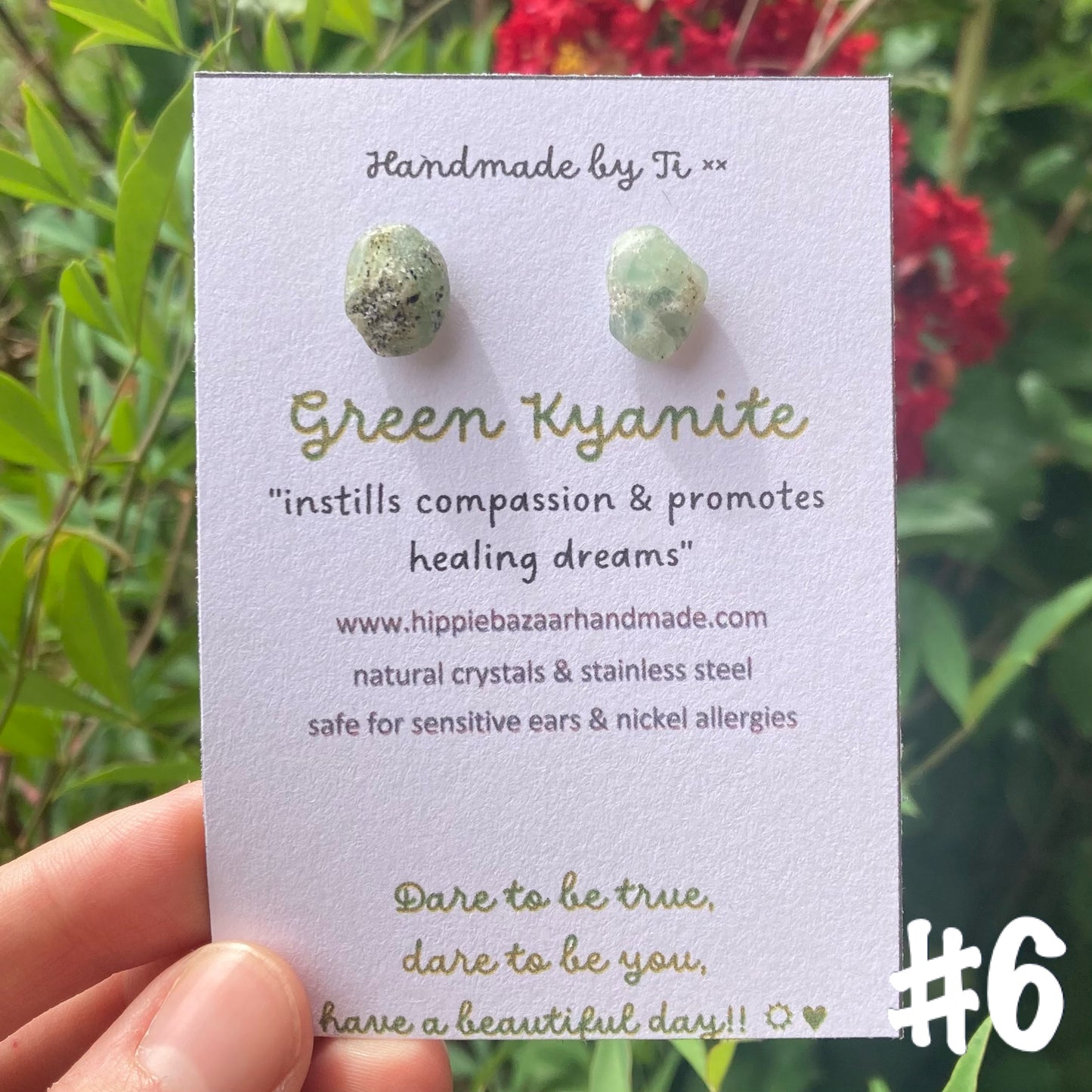 Green Kyanite Studs - Pick a Pair