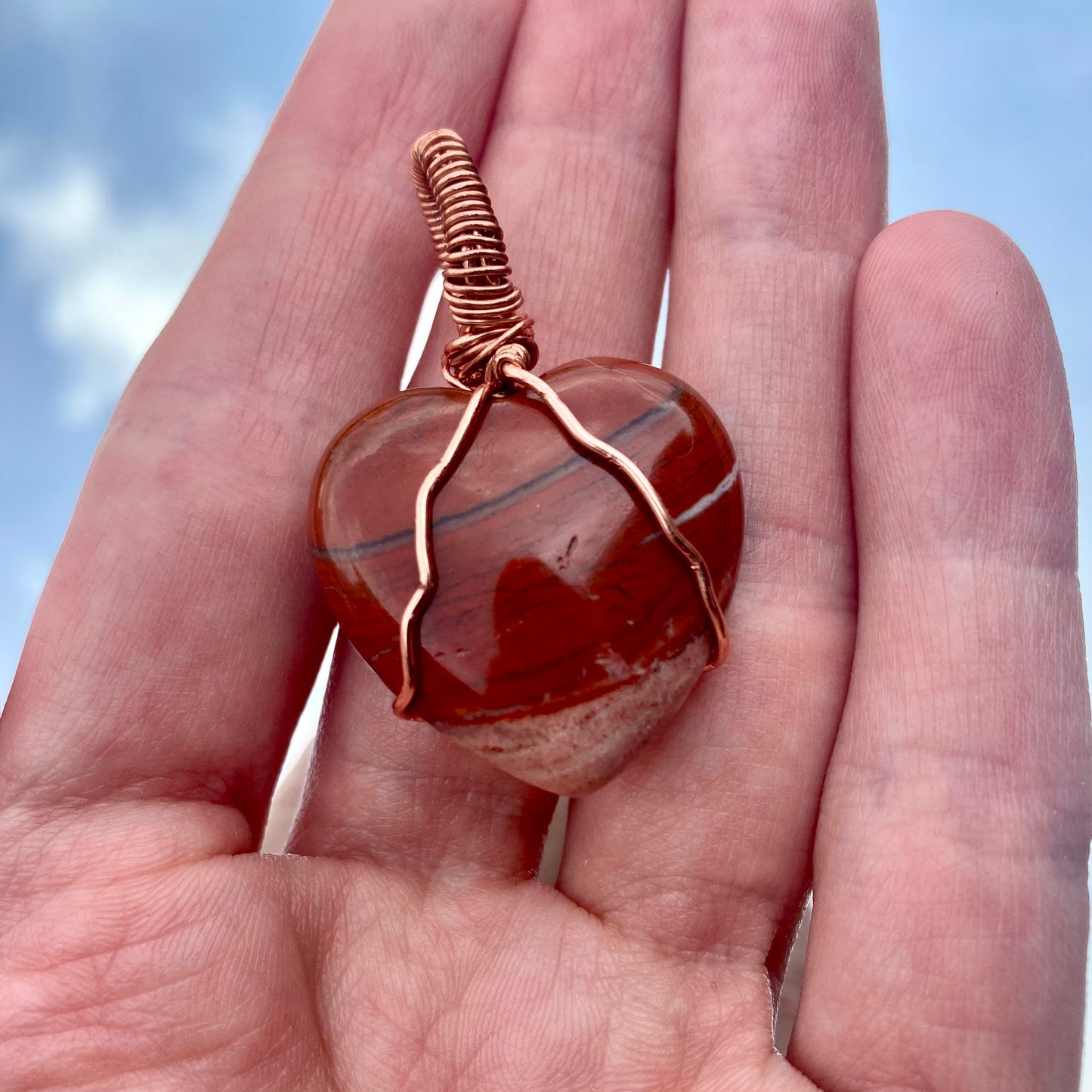 Reversible, Red Jasper Pendant