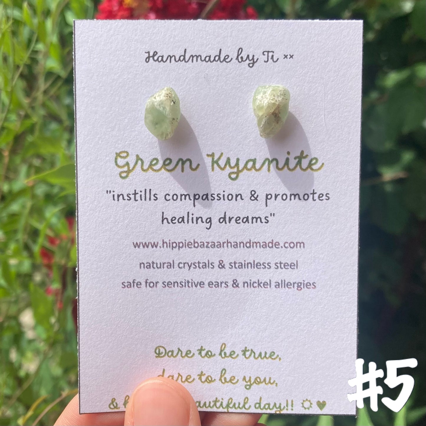 Green Kyanite Studs - Pick a Pair