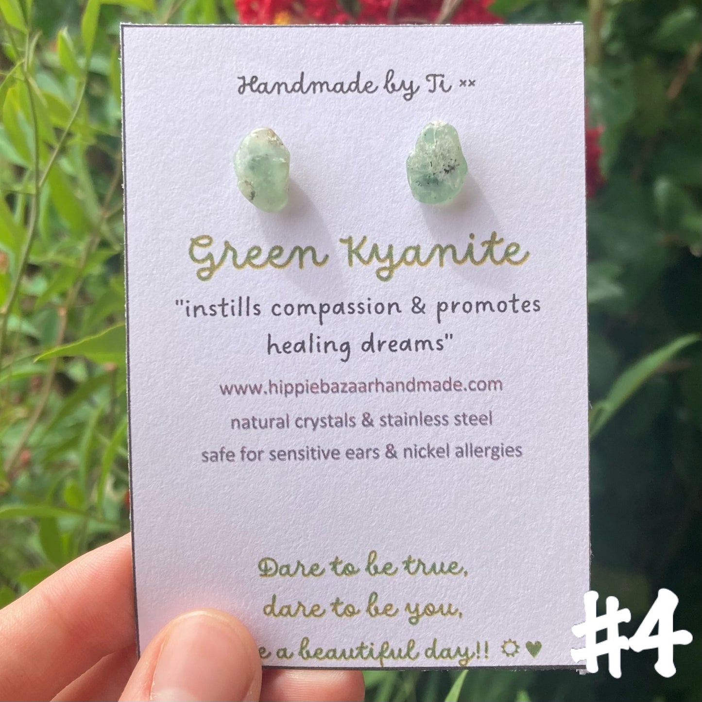 Green Kyanite Studs - Pick a Pair