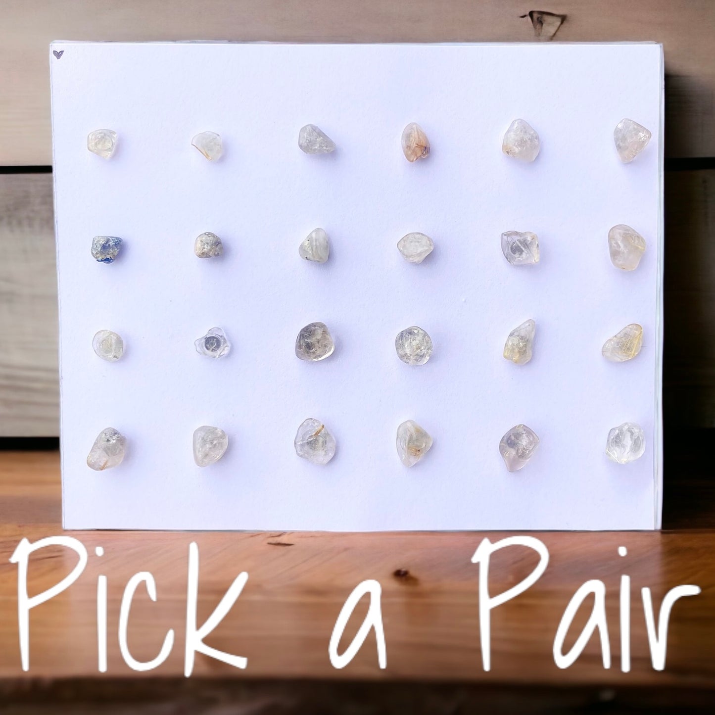 Rutilated Quartz Studs - Pick a Pair